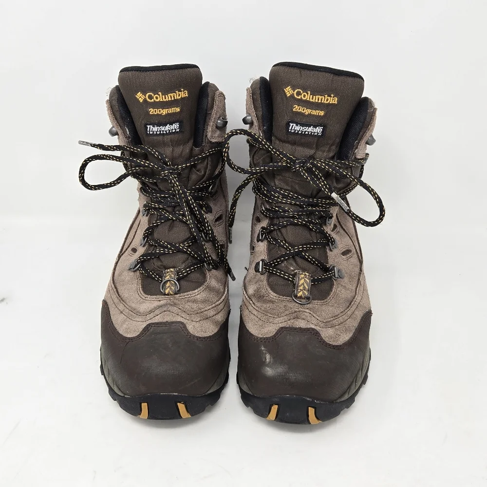 Columbia Men's Size 11 Icetrel II Brown Leather Waterproof Lace-Up Hiking Boots